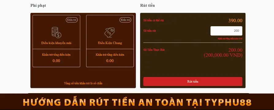 Hướng dẫn rút tiền an toàn tại TYPHU88