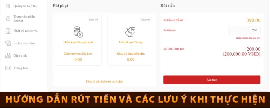 Hướng dẫn rút tiền và các lưu ý khi thực hiện
